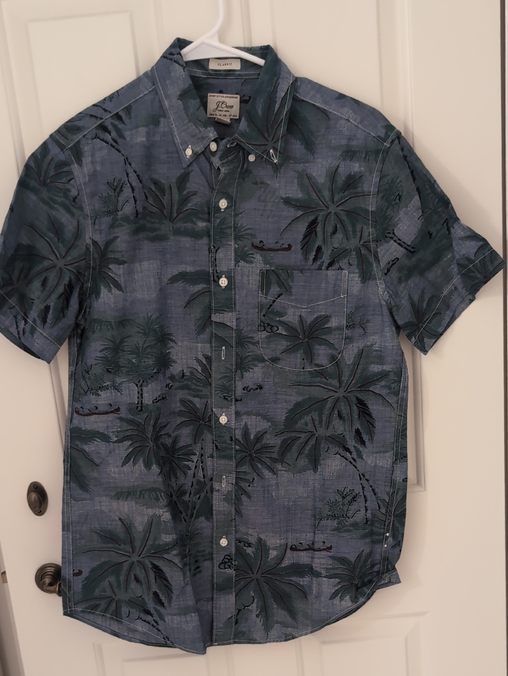 NWOT Men J crew Short Sleeve Button Down Tropical Shirt - Small